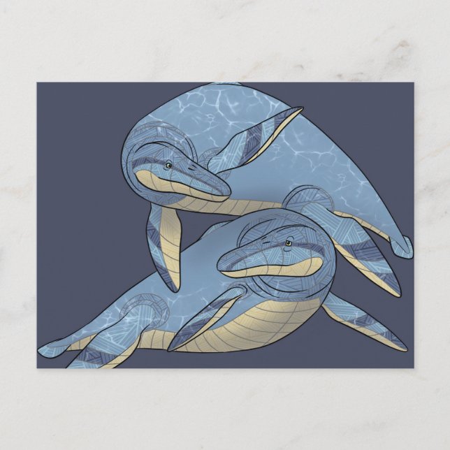 Postal de dinosaurio - Kronosaurus (Anverso)