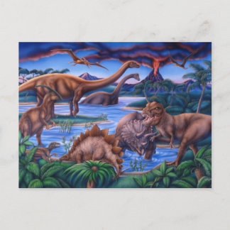 Postal de dinosaurios