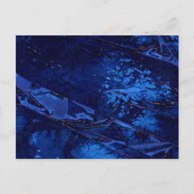 Postal de diseño abstracto de "Aguas profundas" (Anverso)