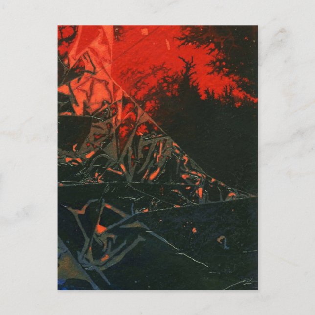 Postal de diseño abstracto de "Swamp Fire #3" (Anverso)