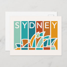 Postal de diseño de resumen de ópera de Sydney