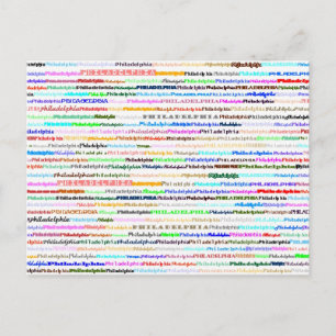 Postal de diseño de texto de Filadelfia II