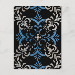 Postal de diseño floral colorida