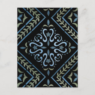 Postal de diseño floral colorida