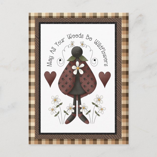 Postal de diversión de Country Ladybug personaliza (Anverso)