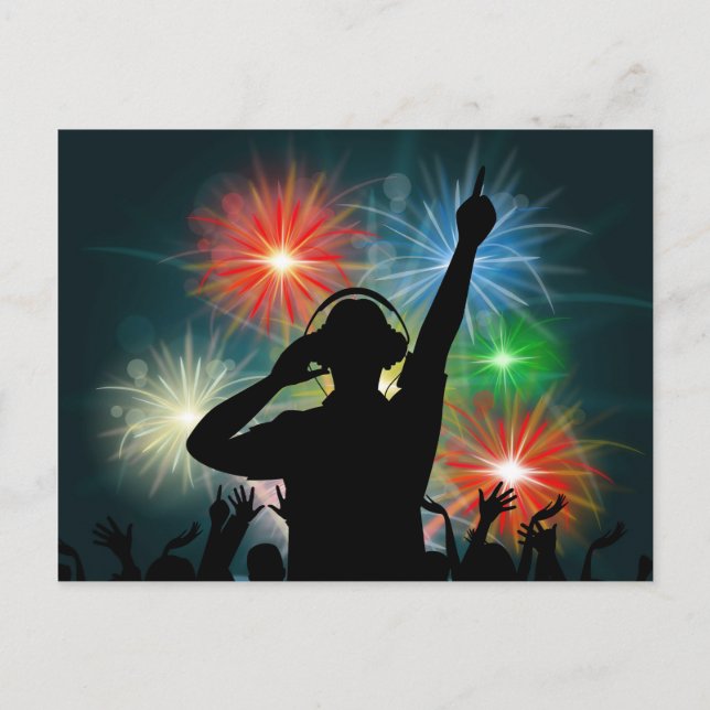 Postal de DJ musical (Anverso)