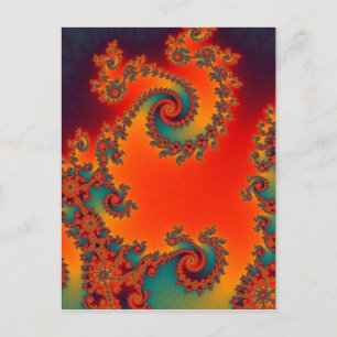 Postal de doble espiral de circo