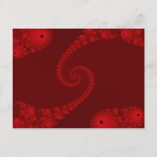 Postal de doble espiral roja profunda