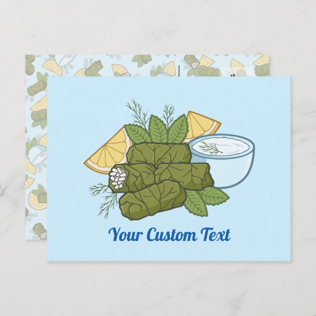 Postal de Dolmadakia (Anverso / Reverso)