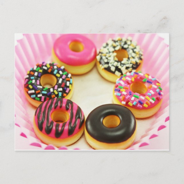 Postal de Donuts coloridos (Anverso)
