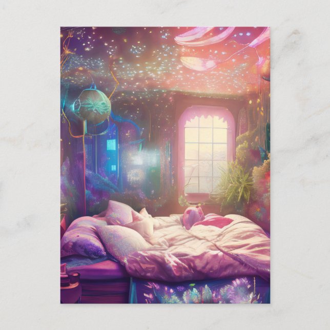 Postal de dormitorio para los amantes de la planta (Anverso)