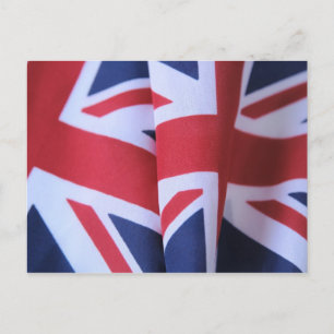 postal de dos banderas británicas