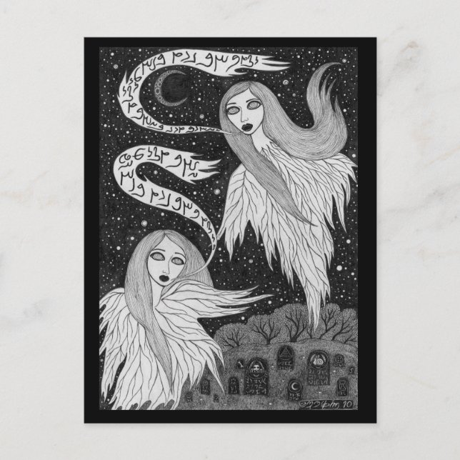 Postal de dos fantasmas (Anverso)