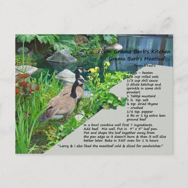 Postal de dos recetas (Anverso)