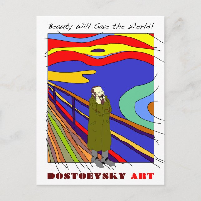 Postal de Dostoevsky art "Munch" (Anverso)
