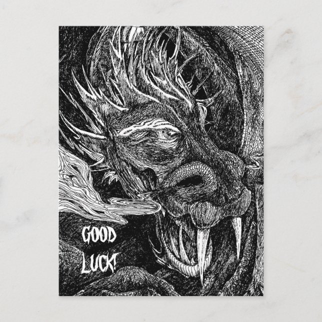 Postal de Dragon 'Good Luck!' (Anverso)