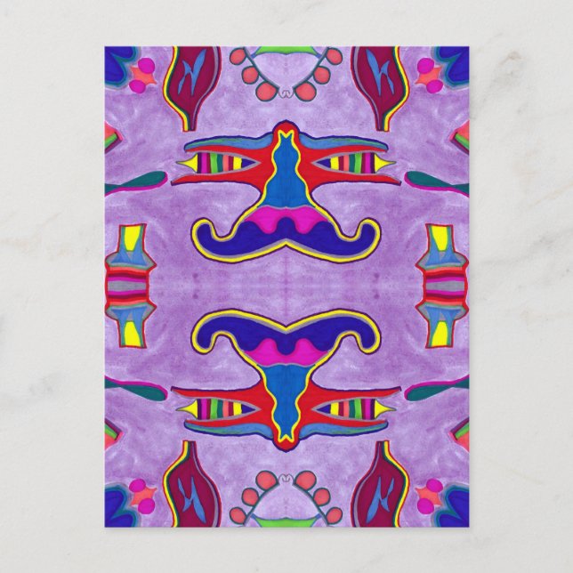 Postal de dragón morado (Anverso)