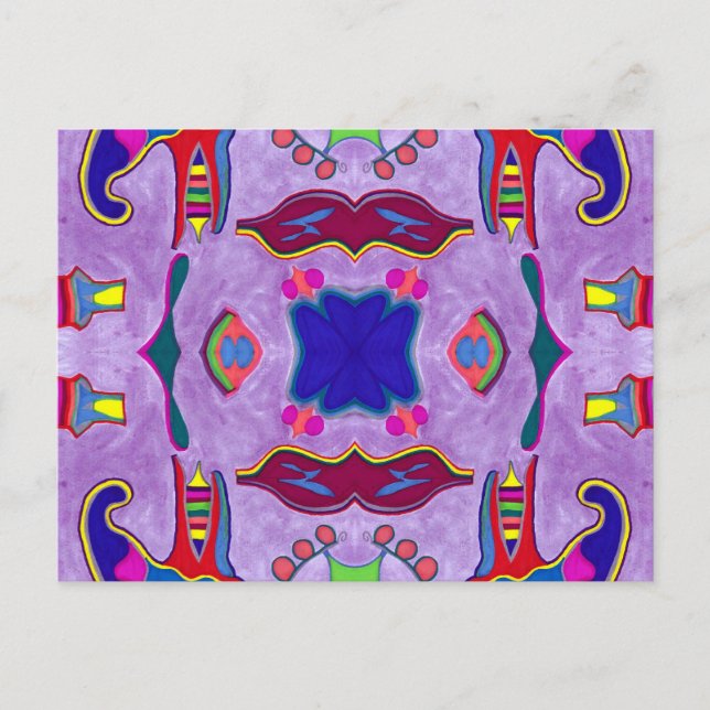 Postal de dragón morado (Anverso)