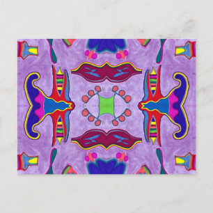 Postal de dragón morado