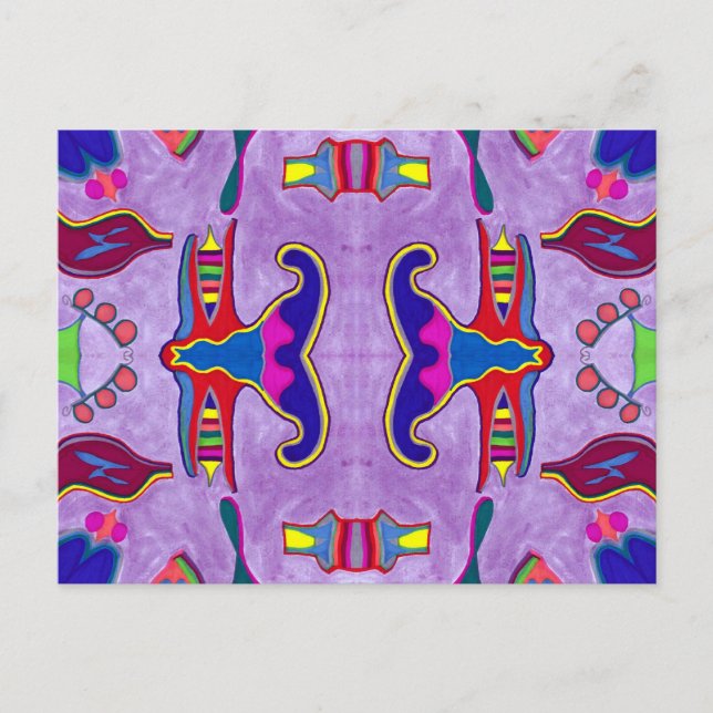 Postal de dragón morado (Anverso)