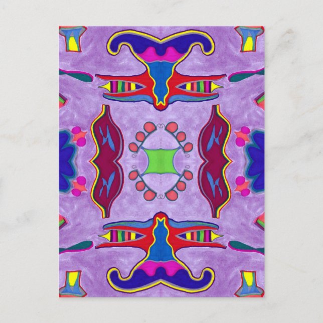 Postal de dragón morado (Anverso)