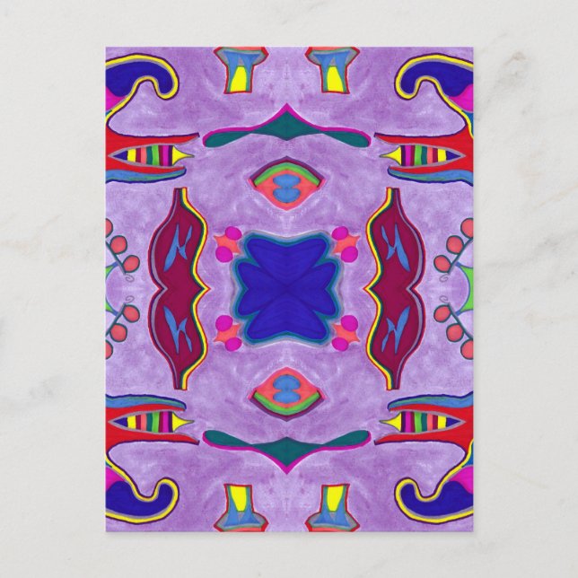 Postal de dragón morado (Anverso)