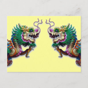Postal de dragones gemelos