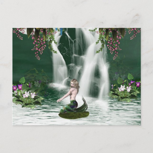 Postal de ducha de sirena (Anverso)