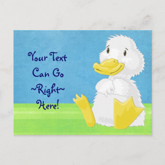 Postal de Duckling para bebé blanco