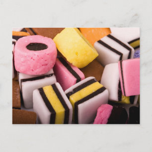 Postal de dulces de Licorice