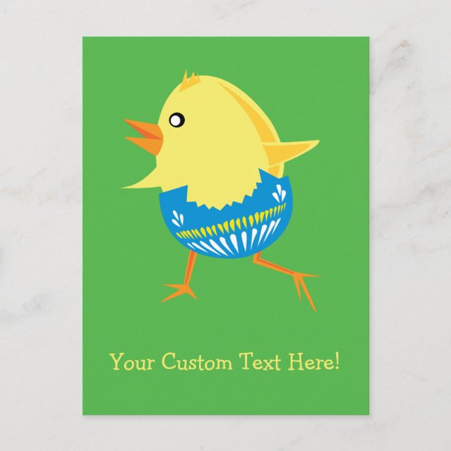 postal de Easter Chick personalizado (Anverso)