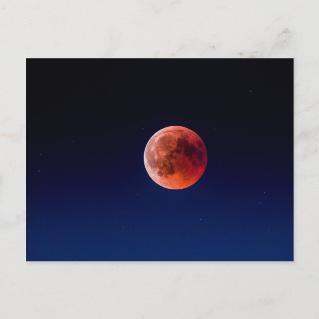 Postal de Eclipse Lunar de Luna de Sangre (Suiza) (Anverso)