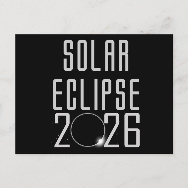 Postal de Eclipse solar 2026 (Anverso)