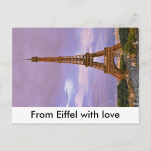 Postal De Eiffel con amor
