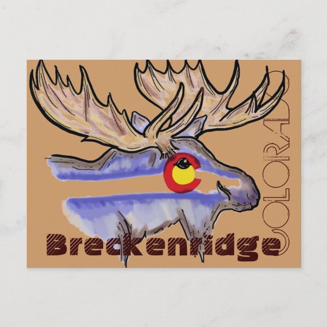 Postal de elefo de Breckenridge Colorado (Anverso)
