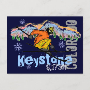Postal de elevación de esquí Keystone Colorado