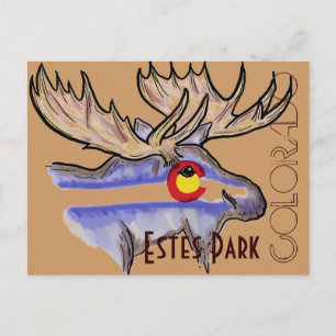 Postal de elk de Estes Park Colorado
