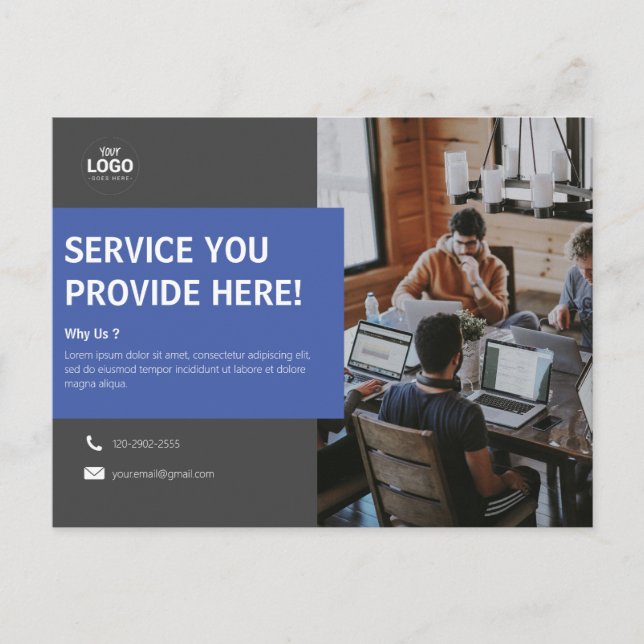 Postal de empresa para negocios (Anverso)