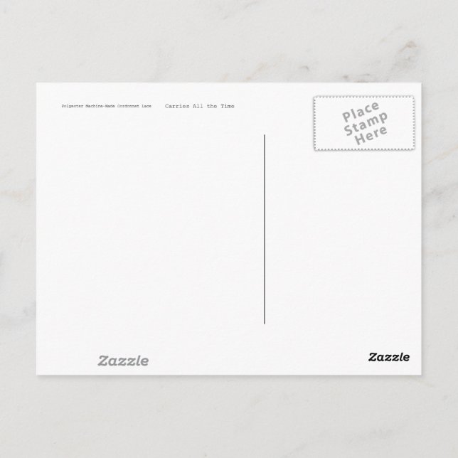 Postal de encaje negro y blanco (Reverso)