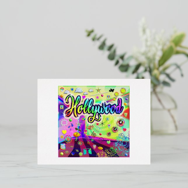 Postal de energía de Guay de Hollywood (Anverso de pie)