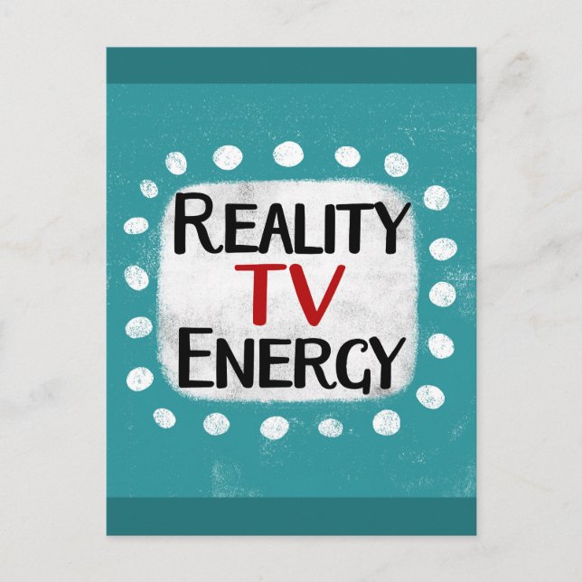 Postal de energía de TV de realidad (Anverso)