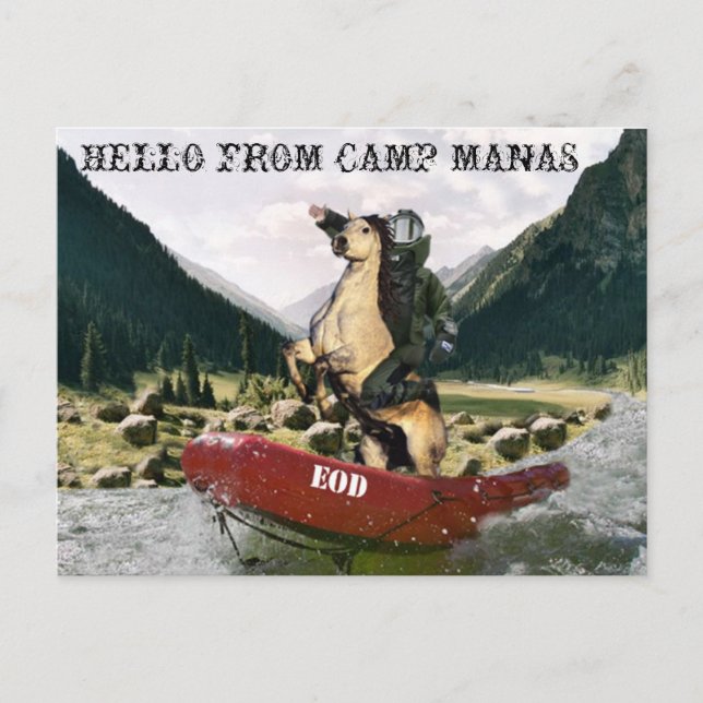 Postal de EOD Camp Manas (Anverso)