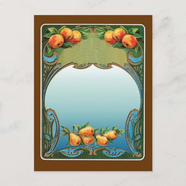Postal de época Art Deco Pears y Peaches (Anverso)