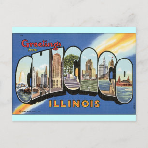 Postal de época de Chicago Illinois