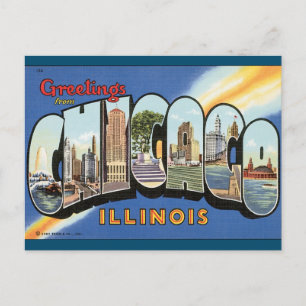 Postal de época de Chicago Illinois