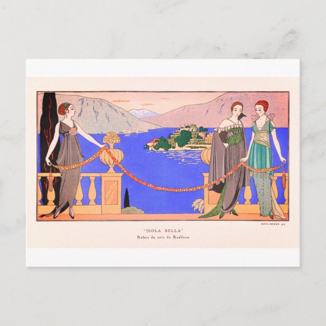 Postal de época de George Barbier (Anverso)