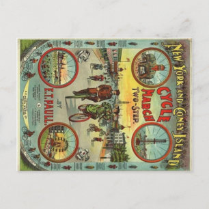 Postal de época de la isla Coney