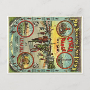 Postal de época de la isla Coney