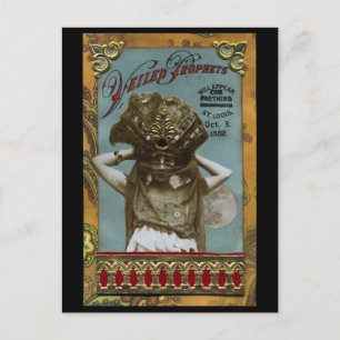 Postal de época de los profetas con velo