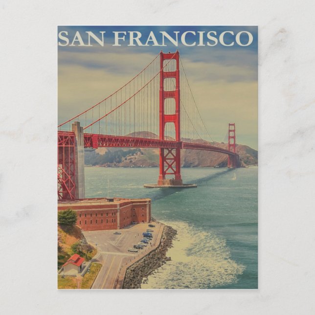 Postal de época de San Francisco de California (Anverso)